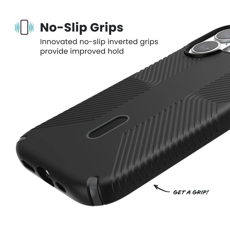 Speck Presidio2 Grip ClickLock & MagSafe - dėklas Apple iPhone 17 Juodas / Slate Pilkas / Baltas