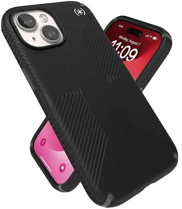 Speck Presidio2 Grip Magsafe - dėklas skirtas Apple iPhone 16e / Apple iPhone 15 / Apple iPhone 14 / Apple iPhone 13 Juodas / Slate Pilkas / Baltas