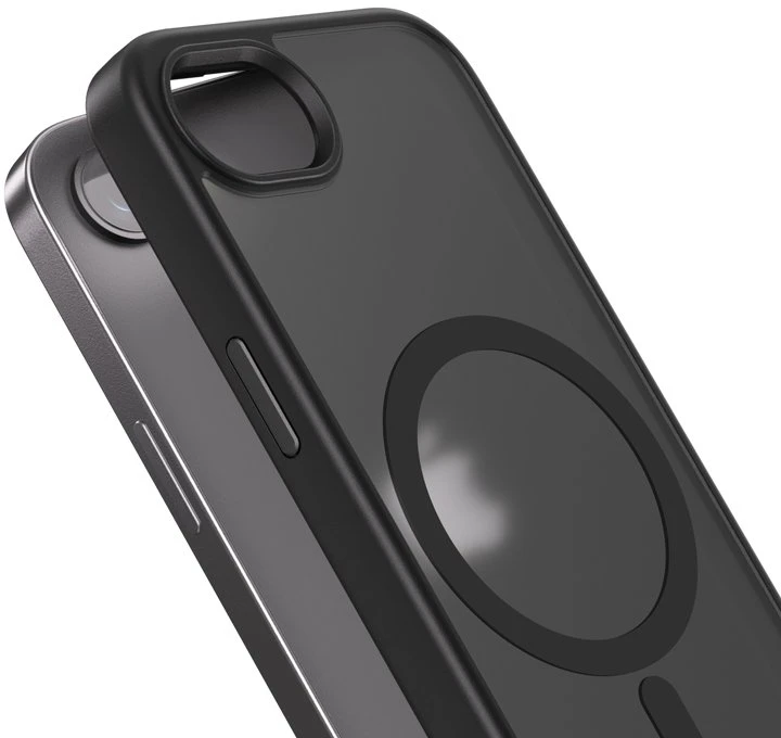 Crong Hybrid Frost MAG Cover - dėklas skirtas Apple iPhone 16e MagSafe juodas