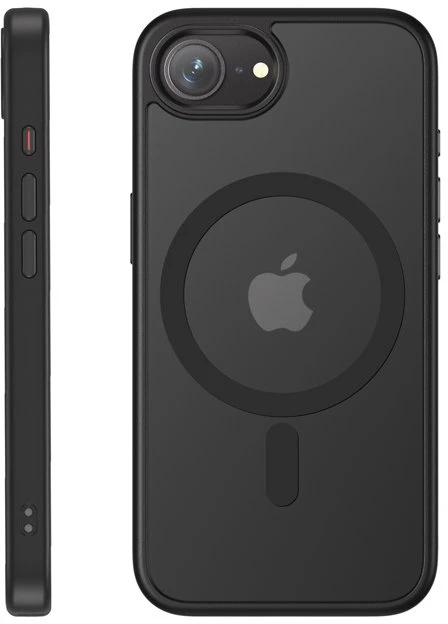 Crong Hybrid Frost MAG Cover - dėklas skirtas Apple iPhone 16e MagSafe juodas