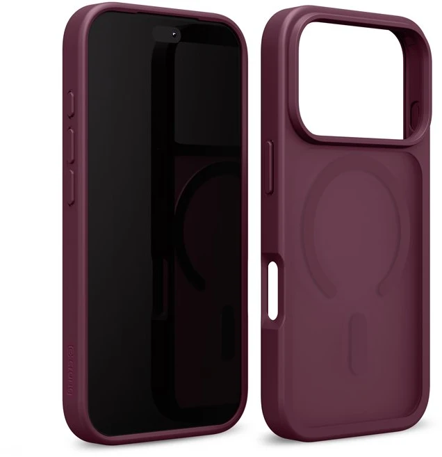 Dėklas iPhone 18 Pro / 17 Pro Crong Hybrid Matte Magnetic, burgundy
