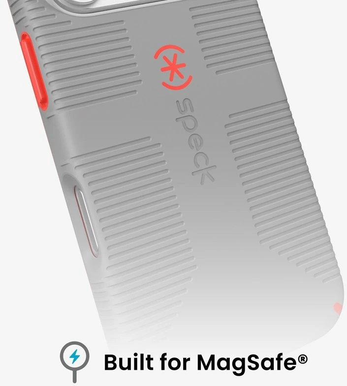 Dėklas iPhone 18 Pro / 17 Pro Speck Candyshell Grip MagSafe, pilkas