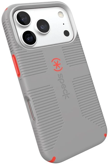 Dėklas iPhone 18 Pro / 17 Pro Speck Candyshell Grip MagSafe, pilkas