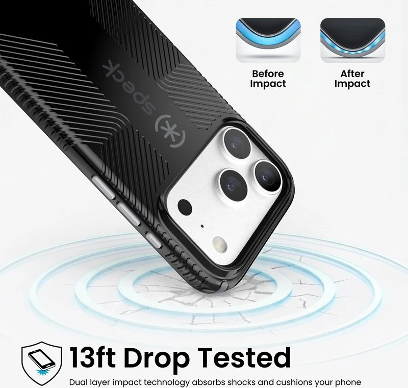 Dėklas iPhone 18 Pro / 17 Pro Speck Candyshell Icon MagSafe, juodas