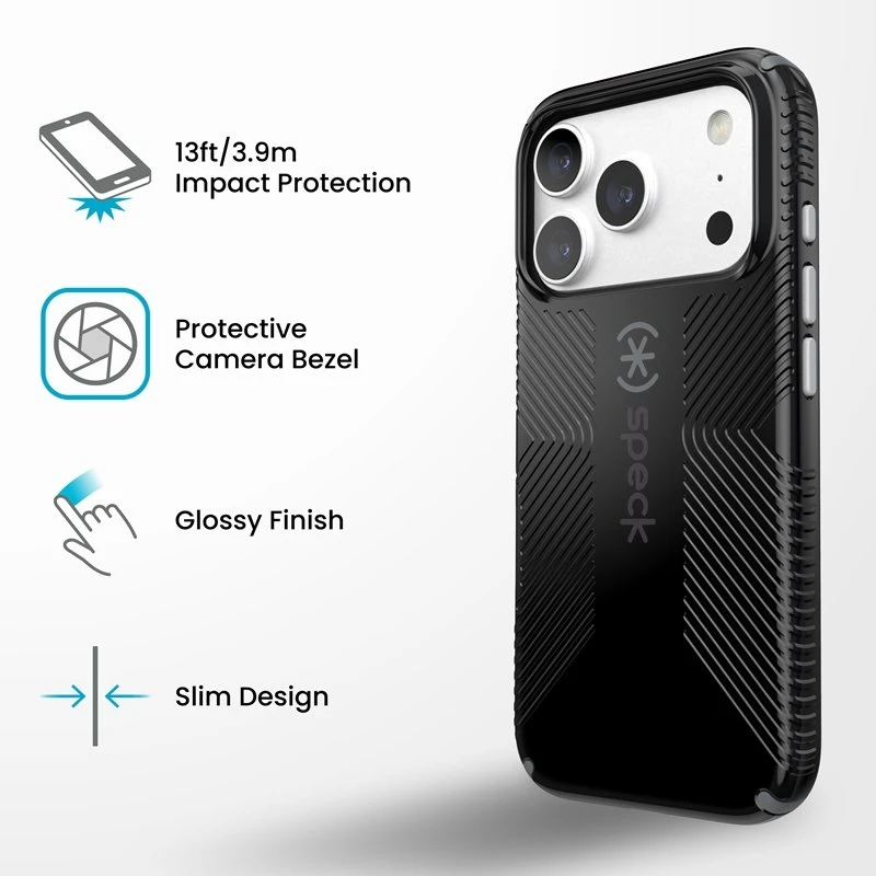 Dėklas iPhone 18 Pro / 17 Pro Speck Candyshell Icon MagSafe, juodas