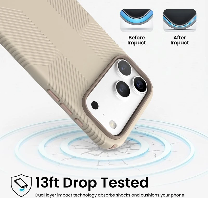 Dėklas iPhone 18 Pro / 17 Pro Speck Presidio2 Grip MagSafe, Papyrus