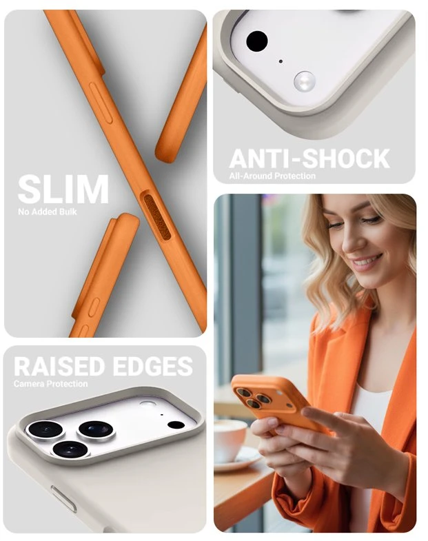 „Crong Color Cover Magnetic“ dėklas – dėklas „MagSafe Apple iPhone Air“, akmens smėlio spalvos