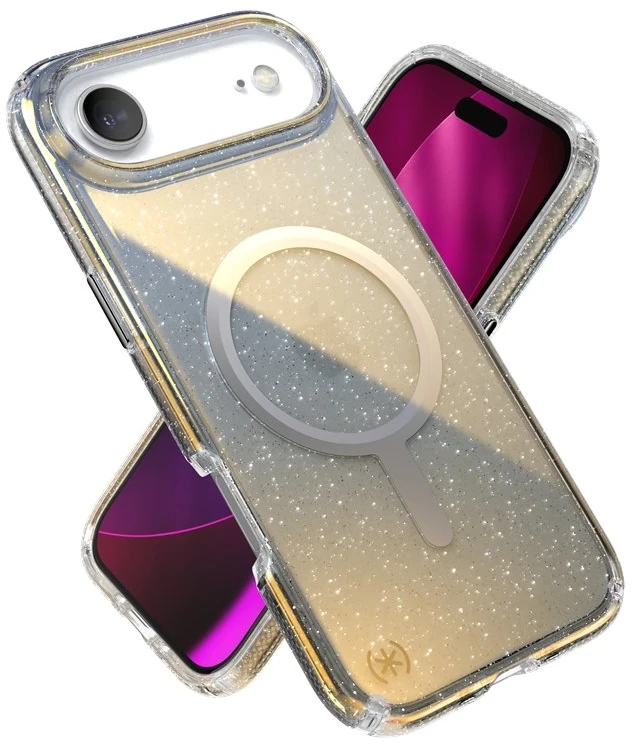 Speck Presidio Lux MagSafe - dėklas Apple iPhone Air Hyper Mirror Glitter / Sidabrinis Metallic