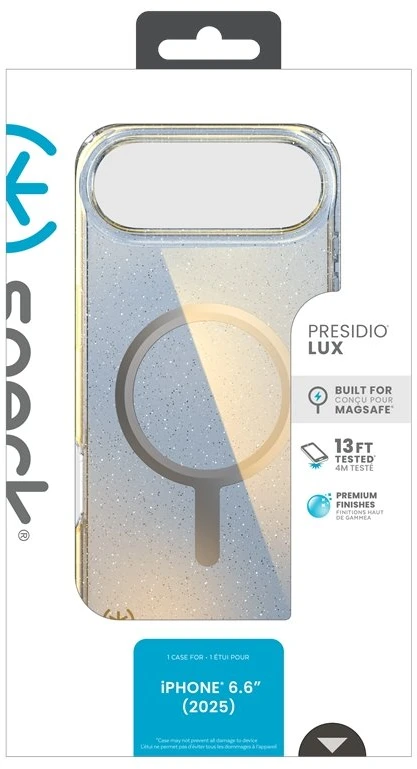Speck Presidio Lux MagSafe - dėklas Apple iPhone Air Hyper Mirror Glitter / Sidabrinis Metallic
