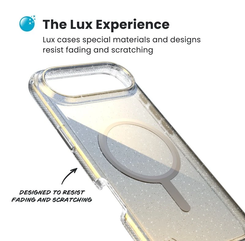 Speck Presidio Lux MagSafe - dėklas Apple iPhone Air Hyper Mirror Glitter / Sidabrinis Metallic