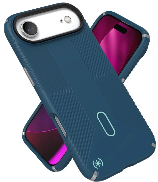 Speck Presidio2 Grip ClickLock & MagSafe - dėklas Apple iPhone Air Deep Sea / Sidabrinis Metallic / Spell Mėlyna