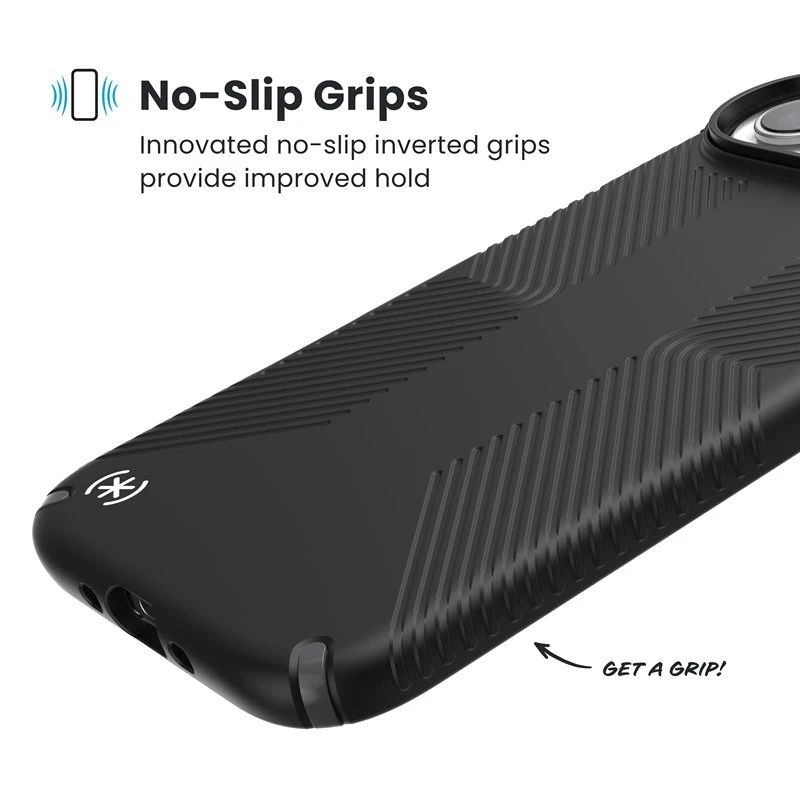 Speck Presidio2 Grip MagSafe - dėklas Apple iPhone Air Juodas / Slate Pilkas / Baltas