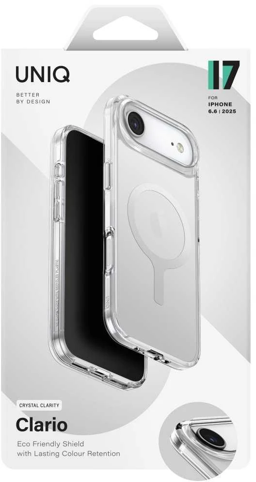 UNIQ Clario Dėklas Apple iPhone Air Magclick Charging skaidrus