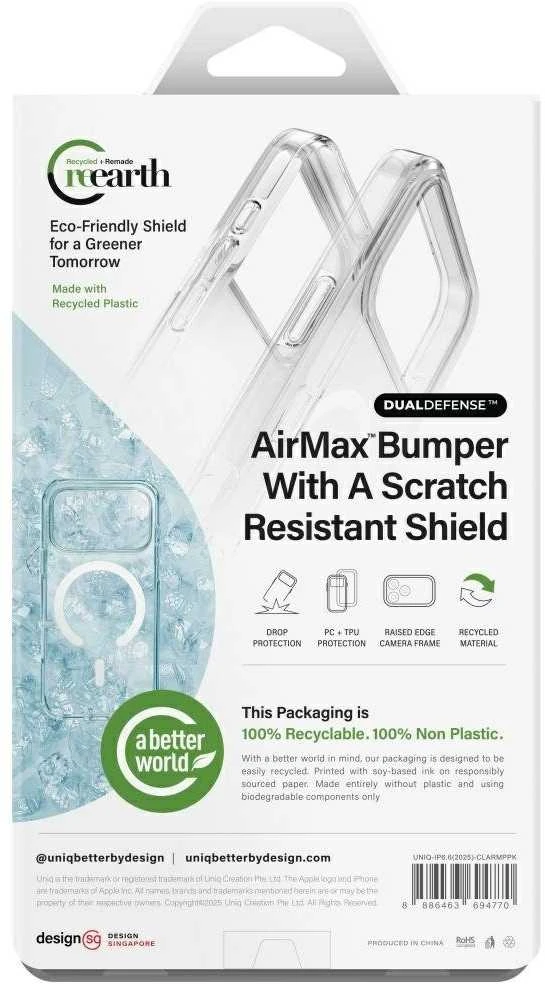 UNIQ Clario Dėklas Apple iPhone Air Magclick Charging rožinės spalvos