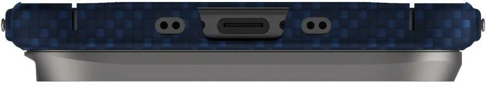 Dėklas UNIQ Keva EDGE Apple iPhone 17 Air Magclick Charging mėlynas