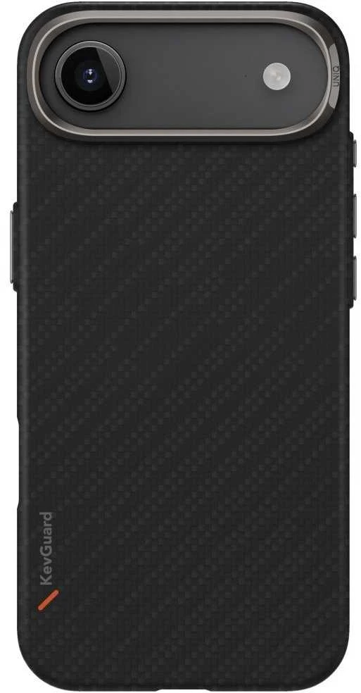 Dėklas UNIQ Keva EDGE skirtas Apple iPhone Air Magclick Charging juodos spalvos