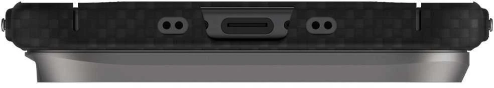 Dėklas UNIQ Keva EDGE skirtas Apple iPhone Air Magclick Charging juodos spalvos