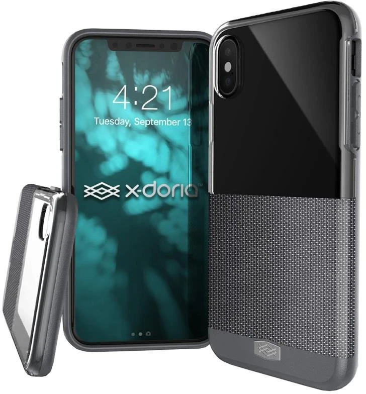 Dėklas X-Doria Apple iPhone X Dash Nugarėlė Xdoria Balistinio Nailono Pilka