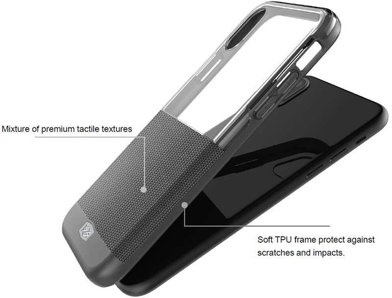 Dėklas X-Doria Apple iPhone X Dash Nugarėlė Xdoria Balistinio Nailono Pilka