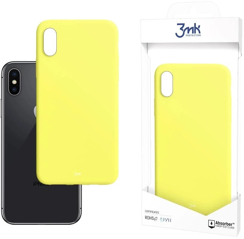 3Mk Protection 3mk matinis dėklas, skirtas iPhone X / XS - geltonas