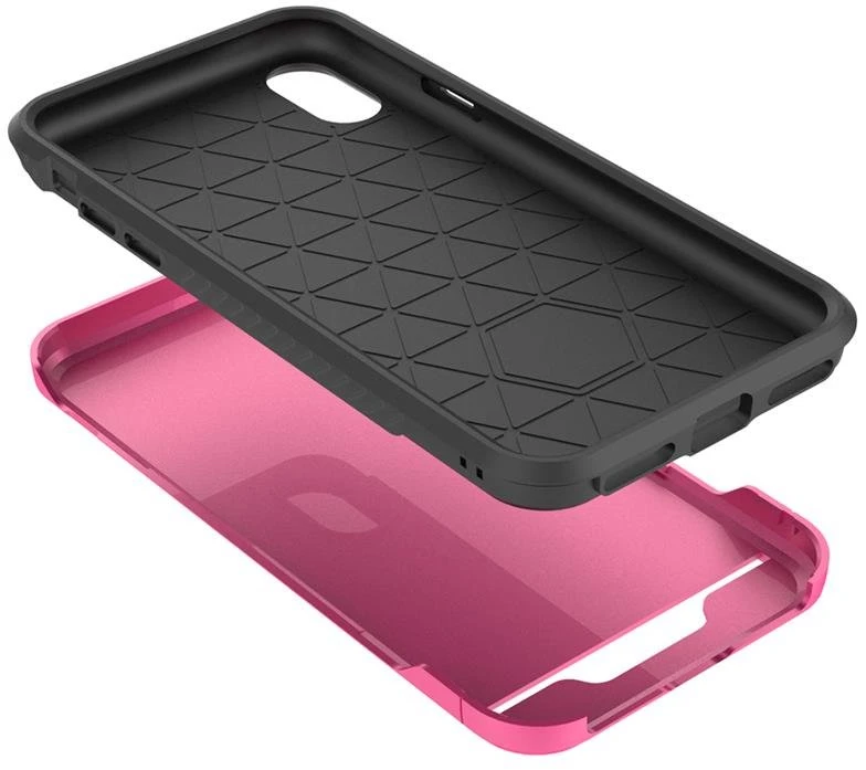 Zizo Star Diamond Hybrid dėklas skirtas Apple iPhone X Rožinė/Juodas