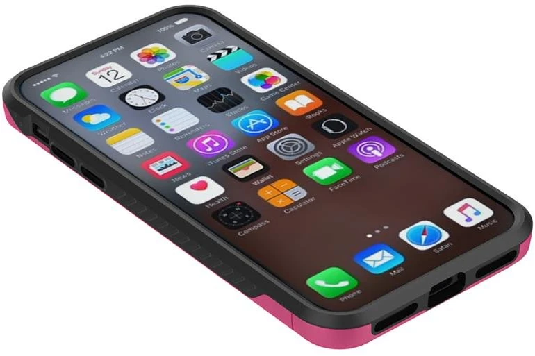Zizo Star Diamond Hybrid dėklas skirtas Apple iPhone X Rožinė/Juodas