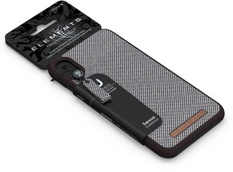 Nordic Elements Saeson Idun - dėklas skirtas Apple iPhone XR Dark Brown Pattern 1