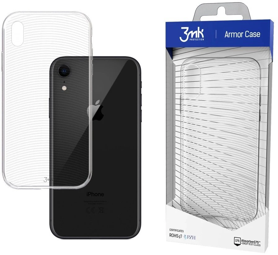 3MK Armor Case Ekrano apsauga, Apple, iPhone XR, TPU, Skaidri