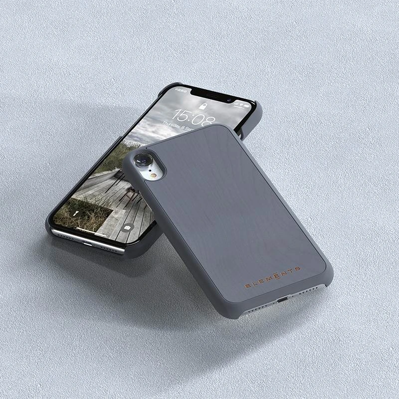 Nordic Elements Original Gefion - dėklas skirtas Apple iPhone XR with real maple wood Mid Pilkas