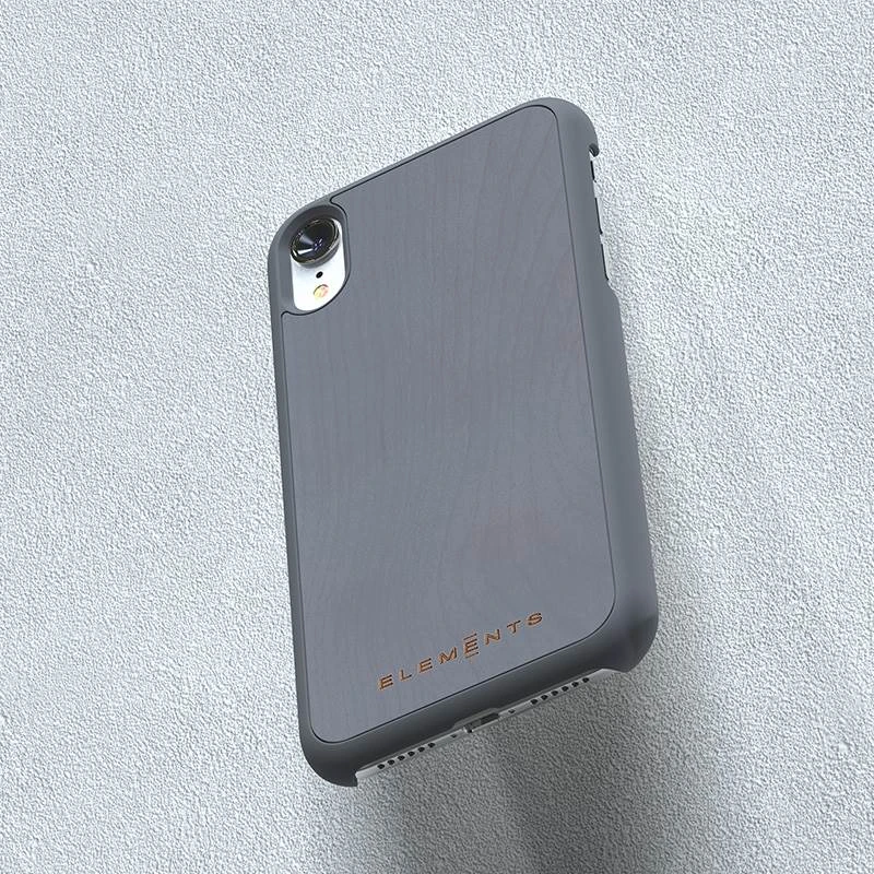 Nordic Elements Original Gefion - dėklas skirtas Apple iPhone XR with real maple wood Mid Pilkas