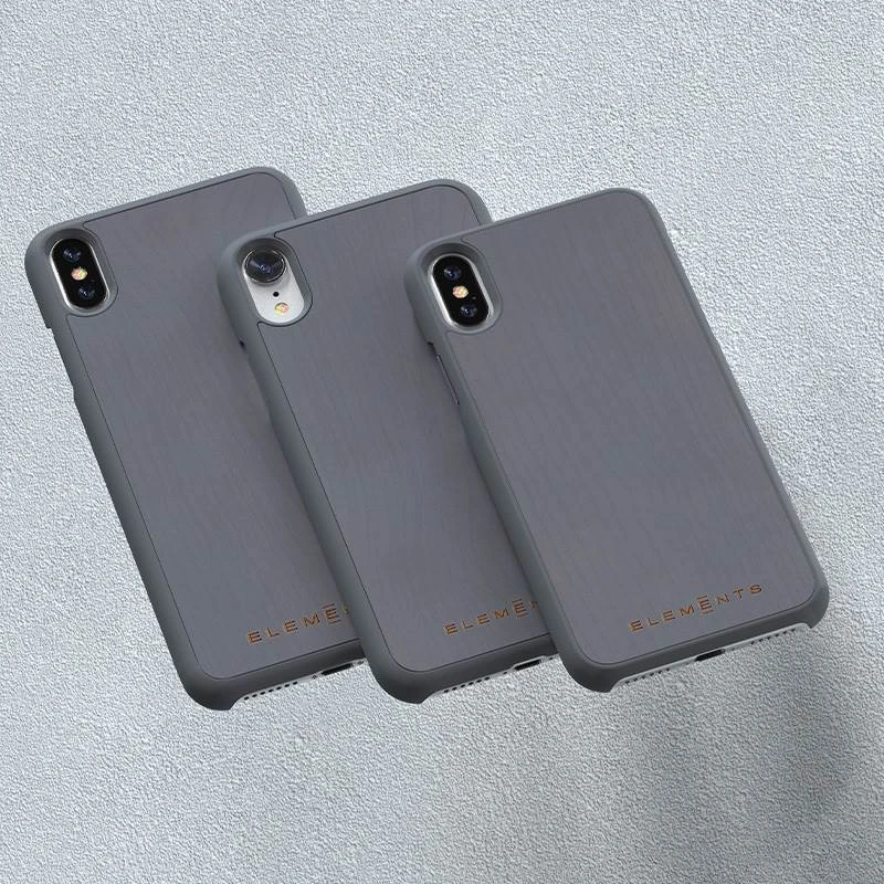 Nordic Elements Original Gefion - dėklas skirtas Apple iPhone XR with real maple wood Mid Pilkas