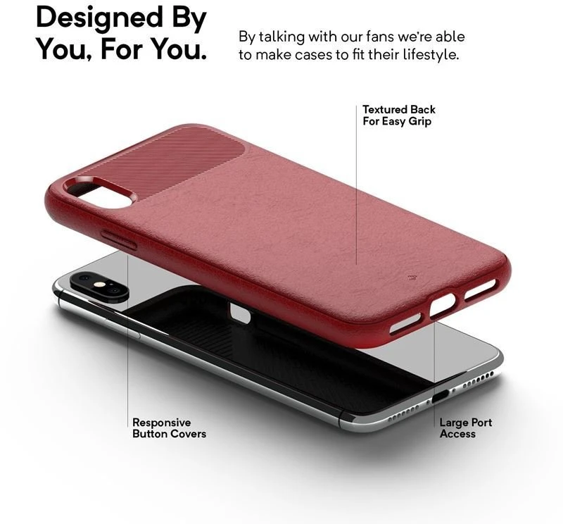 Caseology Vault dėklas skirtas Apple iPhone Xs Max Raudona