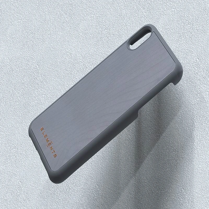 Nordic Elements Original Gefion - dėklas skirtas Apple iPhone Xs Max su real maple wood Mid Pilkas