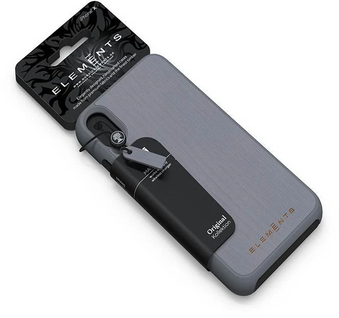 Nordic Elements Original Gefion - dėklas skirtas Apple iPhone Xs Max su real maple wood Mid Pilkas