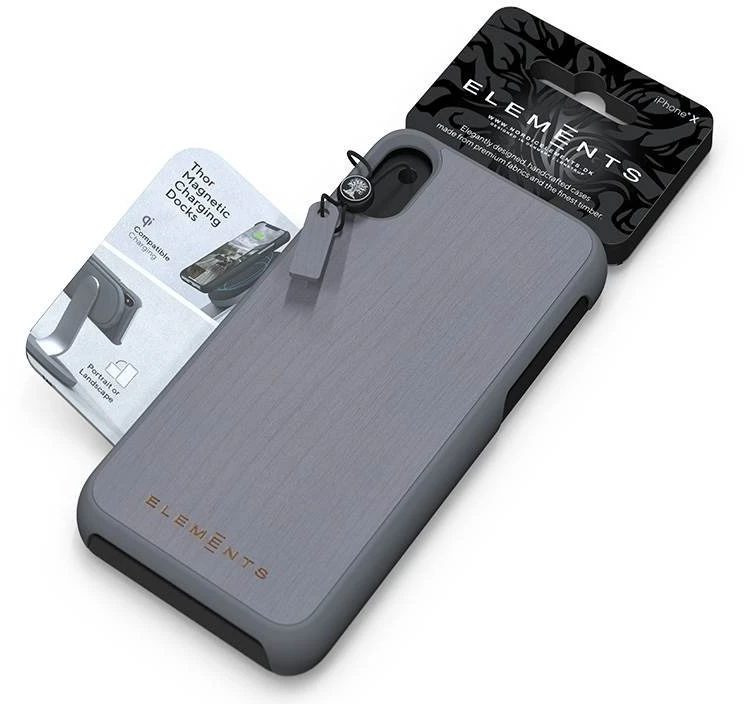 Nordic Elements Original Gefion - dėklas skirtas Apple iPhone Xs Max su real maple wood Mid Pilkas