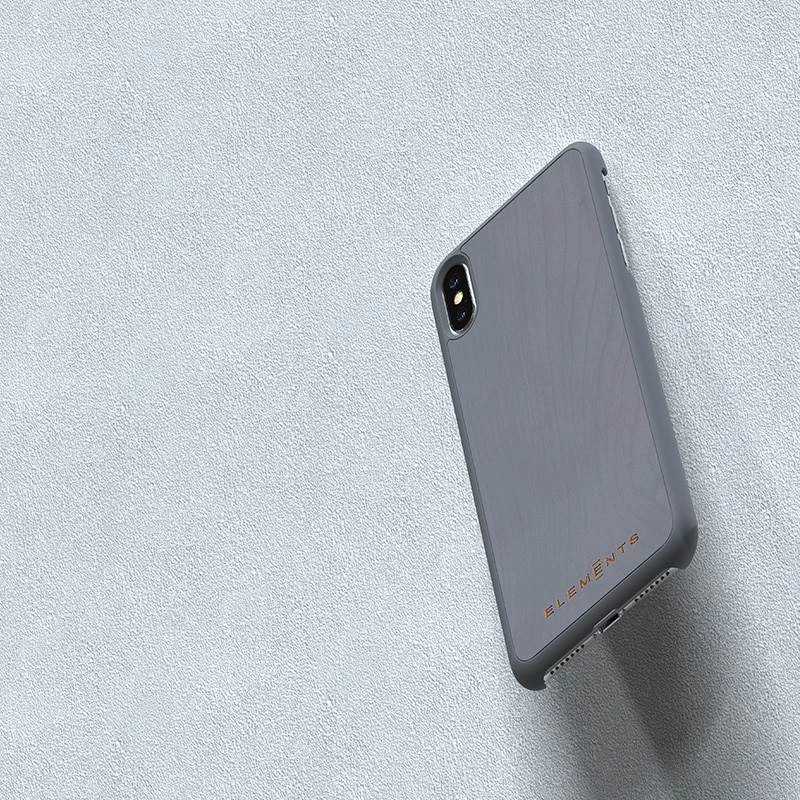 Nordic Elements Original Gefion - dėklas skirtas Apple iPhone Xs Max su real maple wood Mid Pilkas