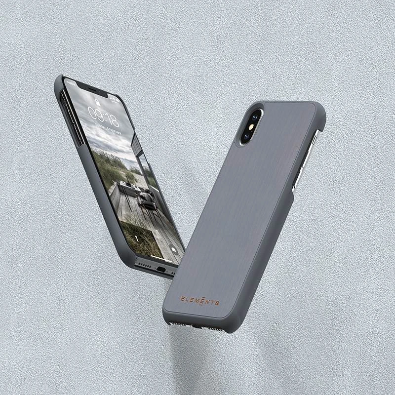Nordic Elements Original Gefion - dėklas skirtas Apple iPhone Xs Max su real maple wood Mid Pilkas