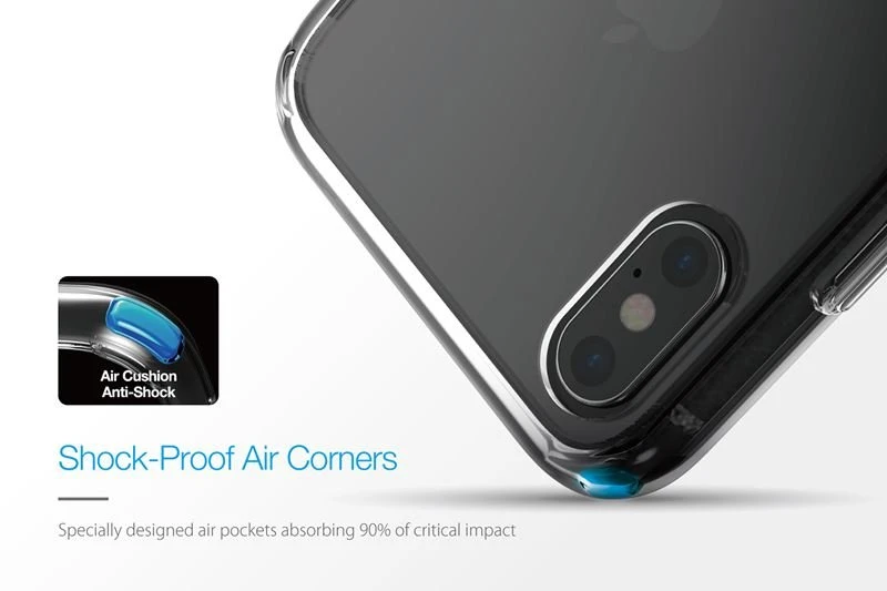 Just Mobile Tenc Air dėklas skirtas Apple iPhone Xs Max Crystal Juodas