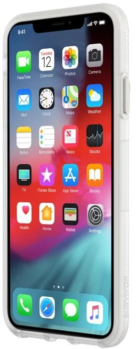 Griffin Survivor Endurance - dėklas skirtas Apple iPhone Xs Max Clear/Gray
