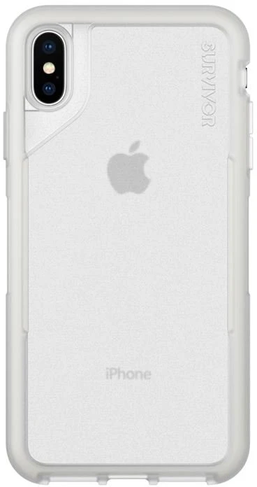 Griffin Survivor Endurance - dėklas skirtas Apple iPhone Xs Max Clear/Gray