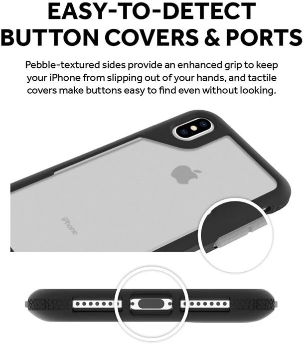 Griffin Survivor Endurance - dėklas skirtas Apple iPhone Xs Max Clear/Gray