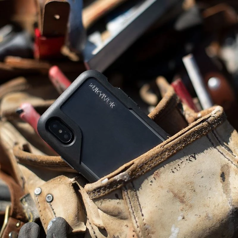 Griffin Survivor Endurance - dėklas skirtas Apple iPhone Xs Max Clear/Gray