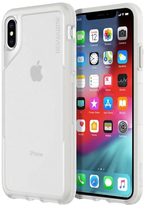 Griffin Survivor Endurance - dėklas skirtas Apple iPhone Xs Max Clear/Gray
