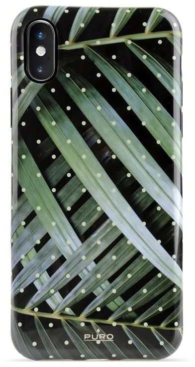 PURO Glam Tropical Leaves - dėklas skirtas Apple iPhone Xs Max Brilliant Leaves