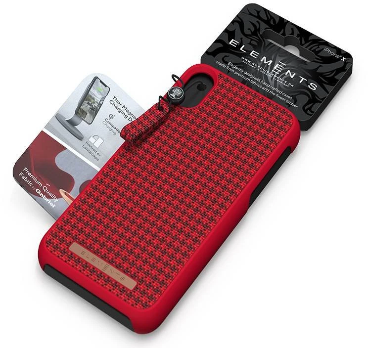 Nordic Elements Saeson Idun - dėklas skirtas Apple iPhone Xs Max Raudona