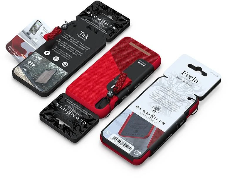 Nordic Elements Saeson Freja - dėklas skirtas Apple iPhone Xs Max Raudona
