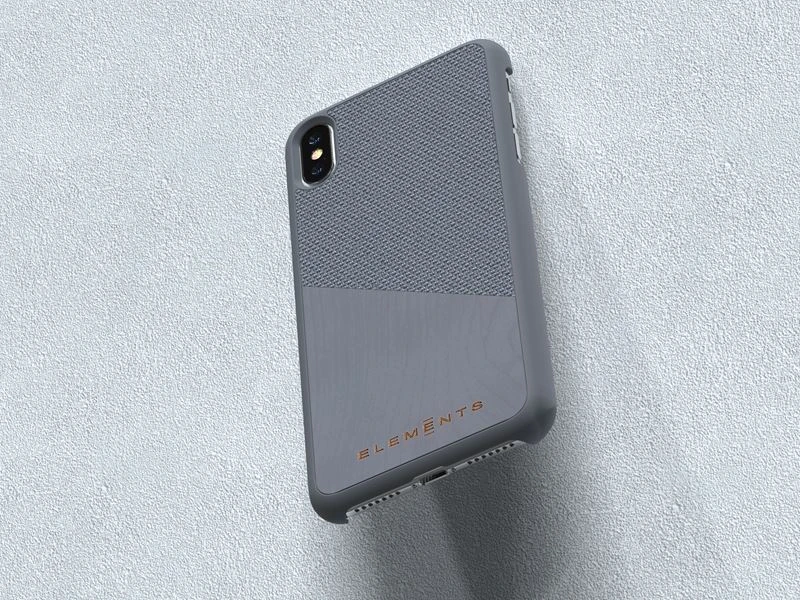 Nordic Elements Original Hel - dėklas skirtas Apple iPhone Xs Max with real maple wood Mid Pilkas