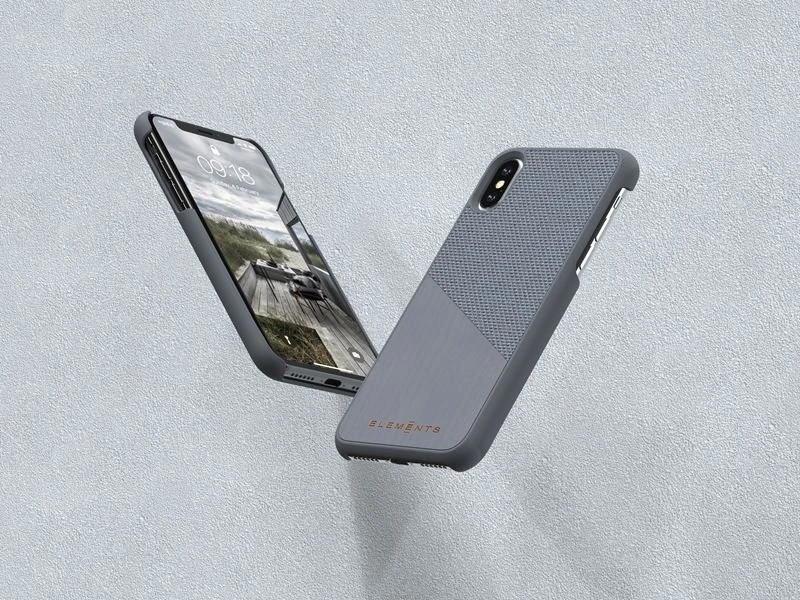 Nordic Elements Original Hel - dėklas skirtas Apple iPhone Xs Max with real maple wood Mid Pilkas