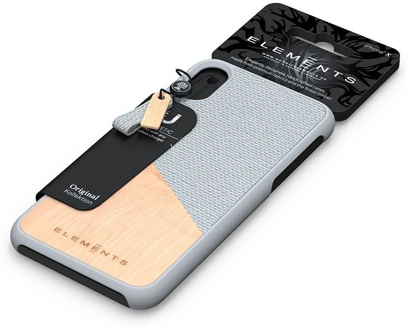 Nordic Elements Original Hel - dėklas skirtas Apple iPhone Xs Max su real maple wood Light Pilkas