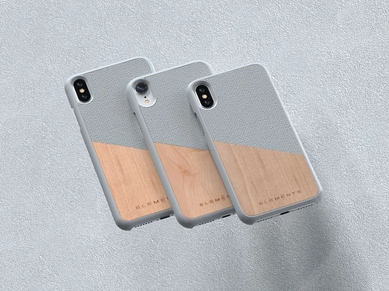 Nordic Elements Original Hel - dėklas skirtas Apple iPhone Xs Max su real maple wood Light Pilkas